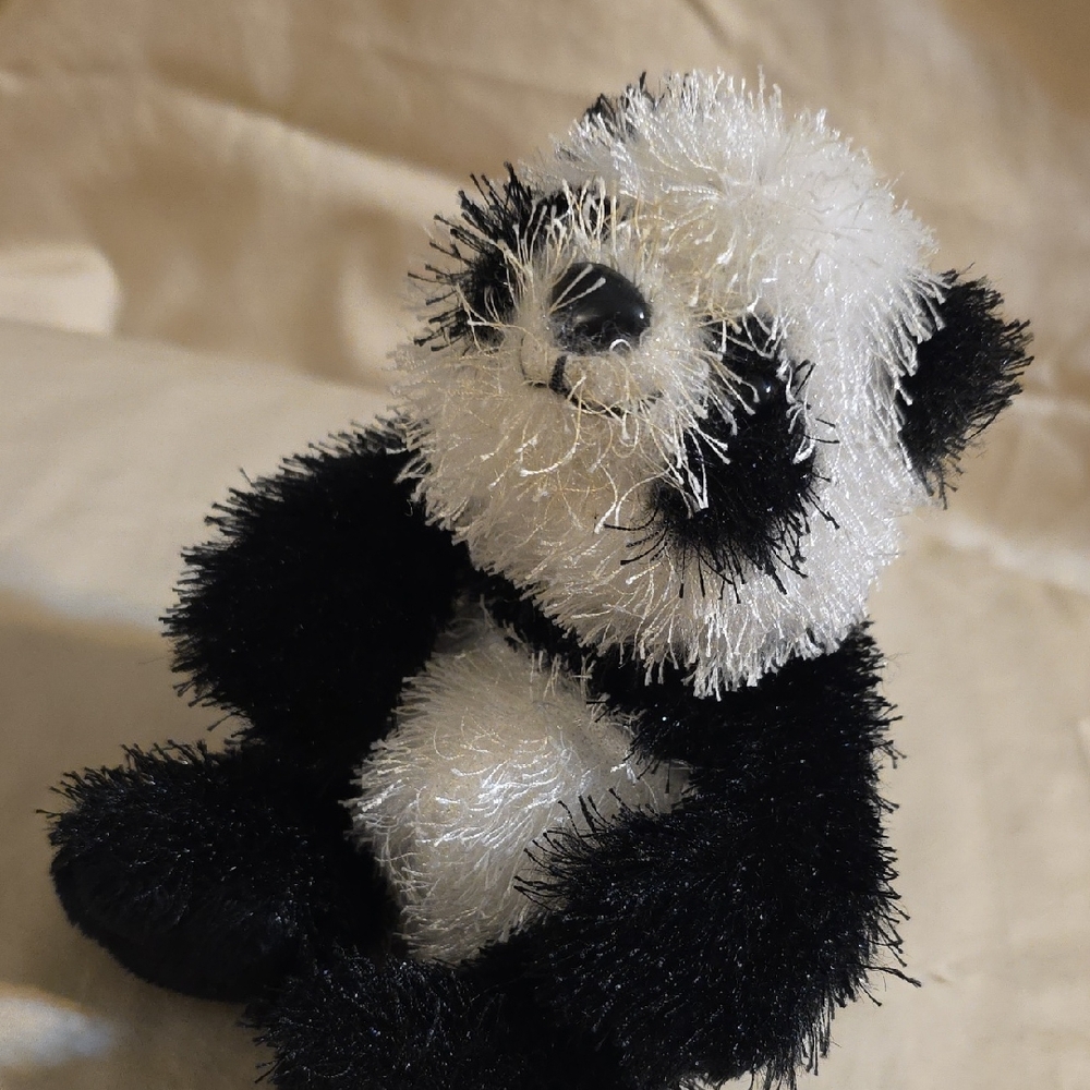 GANZ Lil' Kinz Black and White Panda Plush